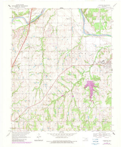 United States Geological Survey Langston, OK (1970, 24000-Scale) digital map