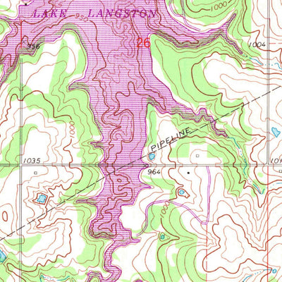United States Geological Survey Langston, OK (1970, 24000-Scale) digital map