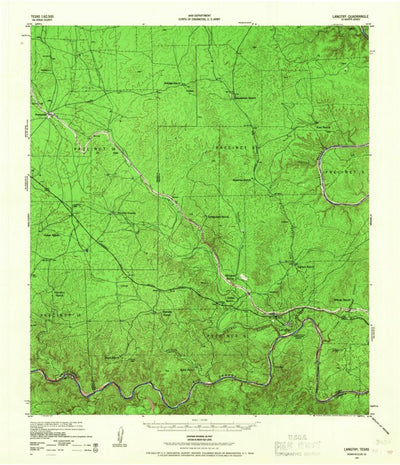 United States Geological Survey Langtry, TX (1943, 62500-Scale) digital map