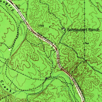 United States Geological Survey Langtry, TX (1943, 62500-Scale) digital map