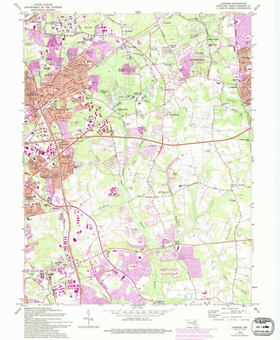 United States Geological Survey Lanham, MD (1965, 24000-Scale) digital map