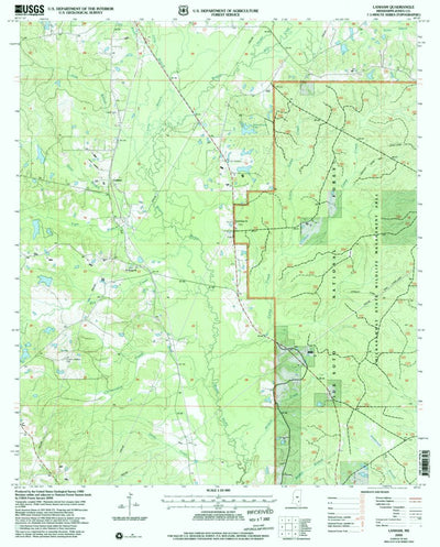 United States Geological Survey Lanham, MS (2000, 24000-Scale) digital map