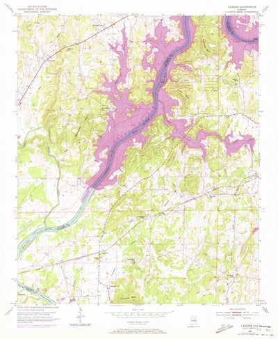 United States Geological Survey Laniers, AL (1951, 24000-Scale) digital map