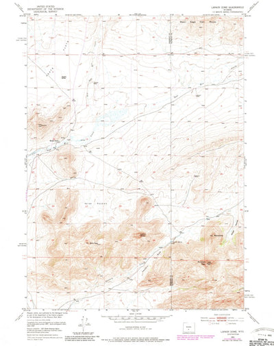 United States Geological Survey Lankin Dome, WY (1951, 24000-Scale) digital map