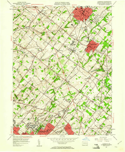 United States Geological Survey Lansdale, PA (1951, 24000-Scale) digital map