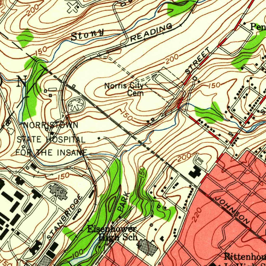 Lansdale, PA (1951, 24000-Scale) Map by United States Geological Survey ...