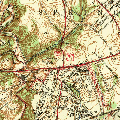 United States Geological Survey Lansdowne, PA (1942, 31680-Scale) digital map