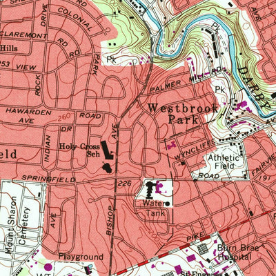 United States Geological Survey Lansdowne, PA (1967, 24000-Scale) digital map