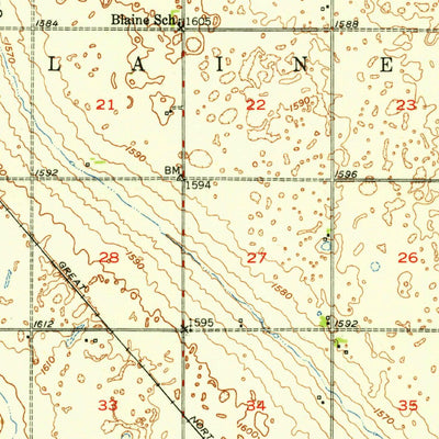 United States Geological Survey Lansford, ND (1950, 62500-Scale) digital map