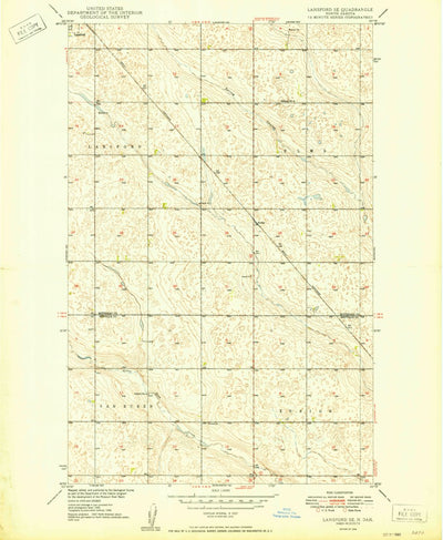 United States Geological Survey Lansford SE, ND (1949, 24000-Scale) digital map