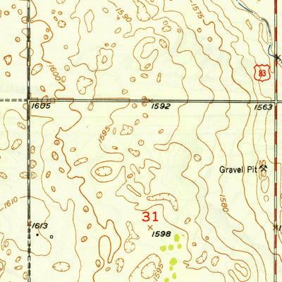 United States Geological Survey Lansford SE, ND (1949, 24000-Scale) digital map