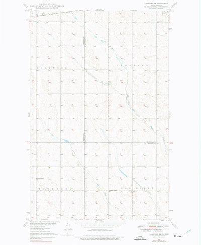 United States Geological Survey Lansford SW, ND (1948, 24000-Scale) digital map