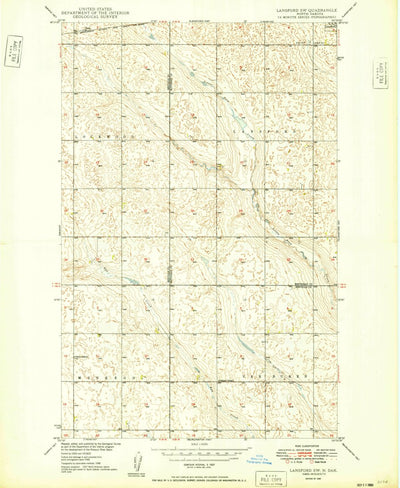 United States Geological Survey Lansford SW, ND (1949, 24000-Scale) digital map