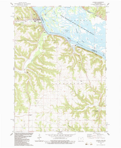 United States Geological Survey Lansing, IA-WI (1983, 24000-Scale) digital map