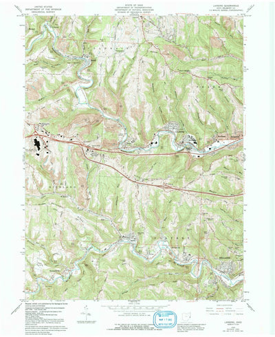 United States Geological Survey Lansing, OH (1960, 24000-Scale) digital map