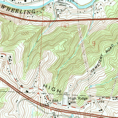 United States Geological Survey Lansing, OH (1960, 24000-Scale) digital map