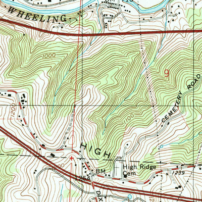 United States Geological Survey Lansing, OH (1994, 24000-Scale) digital map