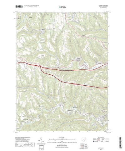 United States Geological Survey Lansing, OH (2023, 24000-Scale) digital map