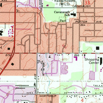 United States Geological Survey Lansing South, MI (1965, 24000-Scale) digital map