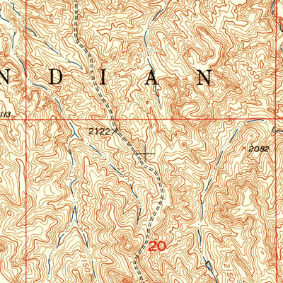United States Geological Survey Lantry NE, SD (1952, 24000-Scale) digital map
