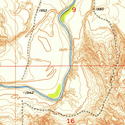 United States Geological Survey Lantry NW, SD (1952, 24000-Scale) digital map
