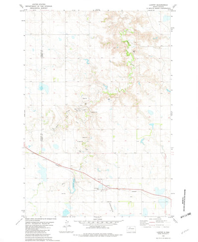 United States Geological Survey Lantry, SD (1981, 24000-Scale) digital map