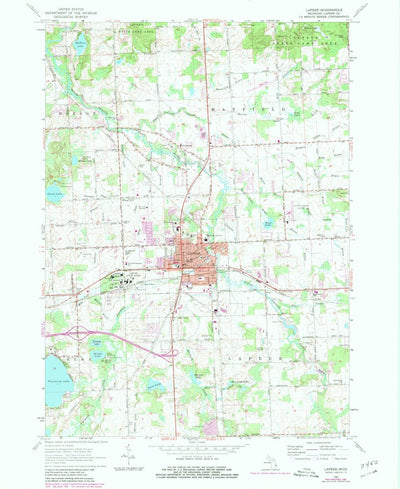United States Geological Survey Lapeer, MI (1963, 24000-Scale) digital map