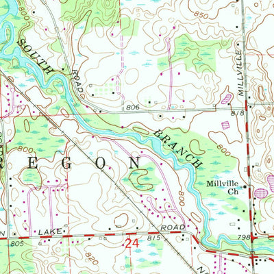 United States Geological Survey Lapeer, MI (1963, 24000-Scale) digital map