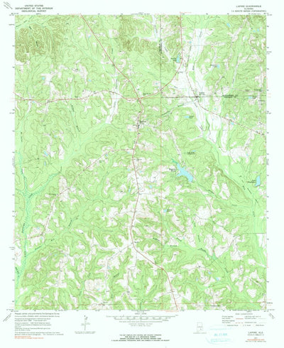 United States Geological Survey Lapine, AL (1971, 24000-Scale) digital map