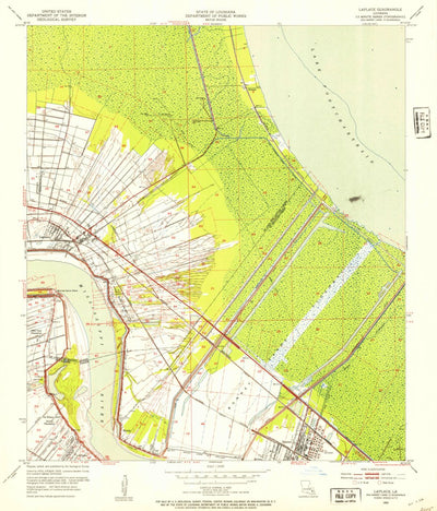 United States Geological Survey Laplace, LA (1952, 24000-Scale) digital map
