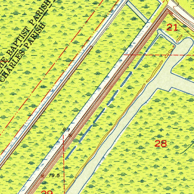 United States Geological Survey Laplace, LA (1952, 24000-Scale) digital map