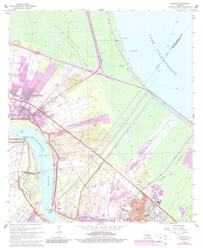 United States Geological Survey Laplace, LA (1967, 24000-Scale) digital map