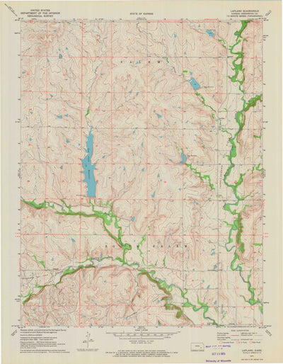 United States Geological Survey Lapland, KS (1971, 24000-Scale) digital map