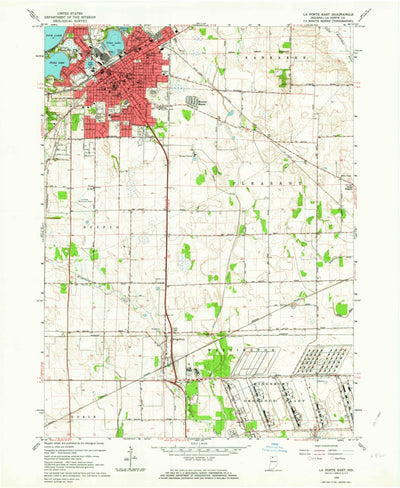 United States Geological Survey Laporte East, IN (1958, 24000-Scale) digital map