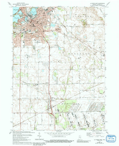 United States Geological Survey Laporte East, IN (1974, 24000-Scale) digital map