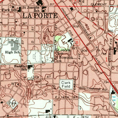 United States Geological Survey Laporte East, IN (1977, 24000-Scale) digital map