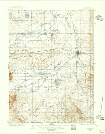 United States Geological Survey Laramie, WY (1906, 125000-Scale) digital map