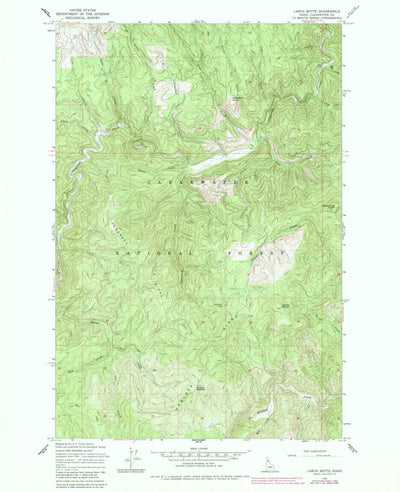 United States Geological Survey Larch Butte, ID (1965, 24000-Scale) digital map