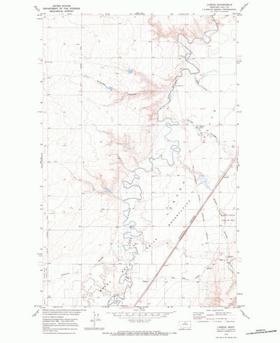 United States Geological Survey Laredo, MT (1970, 24000-Scale) digital map