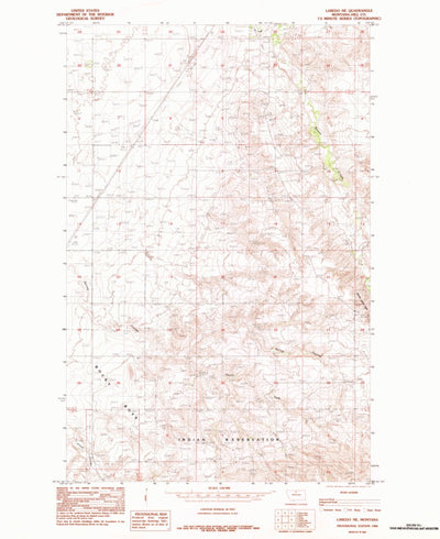 United States Geological Survey Laredo NE, MT (1984, 24000-Scale) digital map