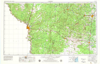 United States Geological Survey Laredo, TX (1956, 250000-Scale) digital map