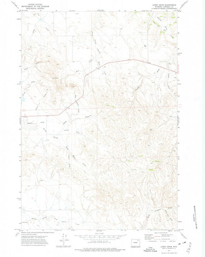 United States Geological Survey Larey Draw, WY (1971, 24000-Scale) digital map