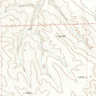 United States Geological Survey Larey Draw, WY (1971, 24000-Scale) digital map