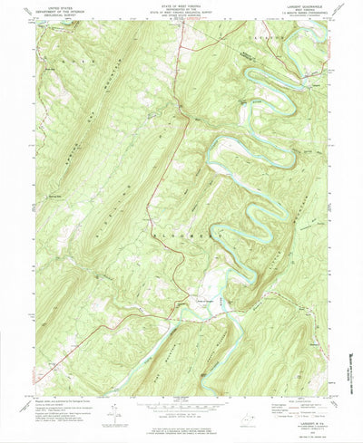 United States Geological Survey Largent, WV (1973, 24000-Scale) digital map
