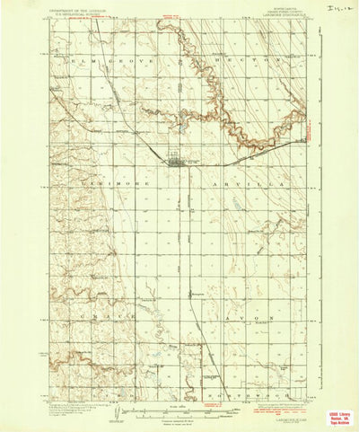 United States Geological Survey Larimore, ND (1936, 62500-Scale) digital map