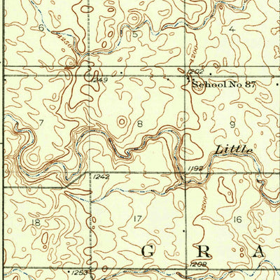 United States Geological Survey Larimore, ND (1936, 62500-Scale) digital map