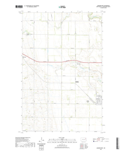 United States Geological Survey Larimore West, ND (2020, 24000-Scale) digital map