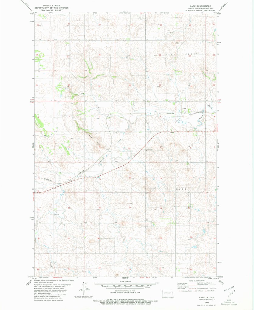 Lark, ND (1980, 24000-Scale) Map by United States Geological Survey ...