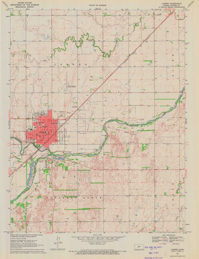 United States Geological Survey Larned, KS (1970, 24000-Scale) digital map