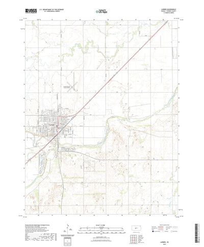 United States Geological Survey Larned, KS (2022, 24000-Scale) digital map